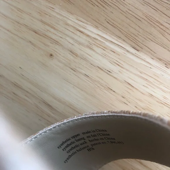 NWOT Seychelles Anthropologie Raffia Blush Tan Block Heel Sandal Size 8.5 EASTER - Picture 11 of 12